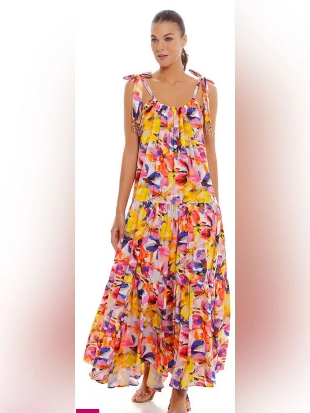 COSITA LINDA Multi-Color Maxi Dress NWT size M